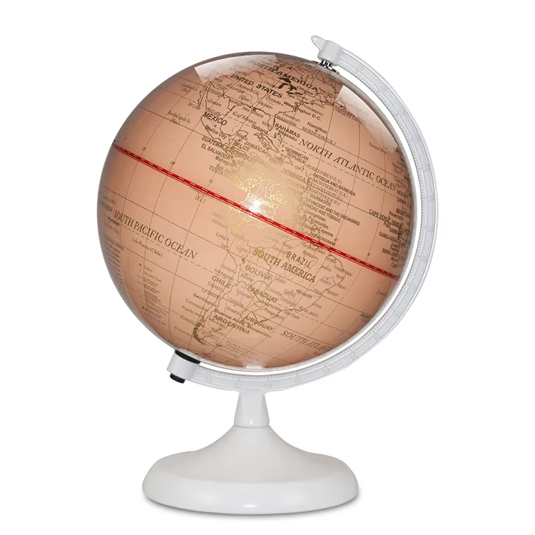 20cm Artistic Globe with a Rose Gold Metallic Finish detail view 2